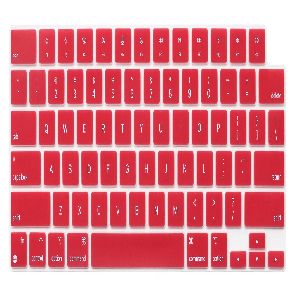 Uhamn Keyboard Cover Compatible for 2025-2022 MacBook Air 13.6 & 15 M4 M3 M2 A3240 A3241 A2681 A2941 A3114 A3113, MacBook Pro 14 & 16 A3434 A3401 A3112 A2918 A2992 A3403 A3186 A2991 A2485 (Wine Red)