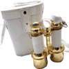 Functional Binocular Shiny Brass and White Leather Box Handmade Marine Article view 1