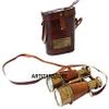 Antique Victorian Marine Brass Leather Binocular Sailor Instrument London 1915 view 4