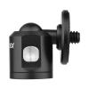 Andoer Mini Ballhead Adapter Camera Tripod Ball Head Mount Alumnum Alloy 1/4 Inch Screw Connector with Bottom 1/4 Inch Screw Hole view 3