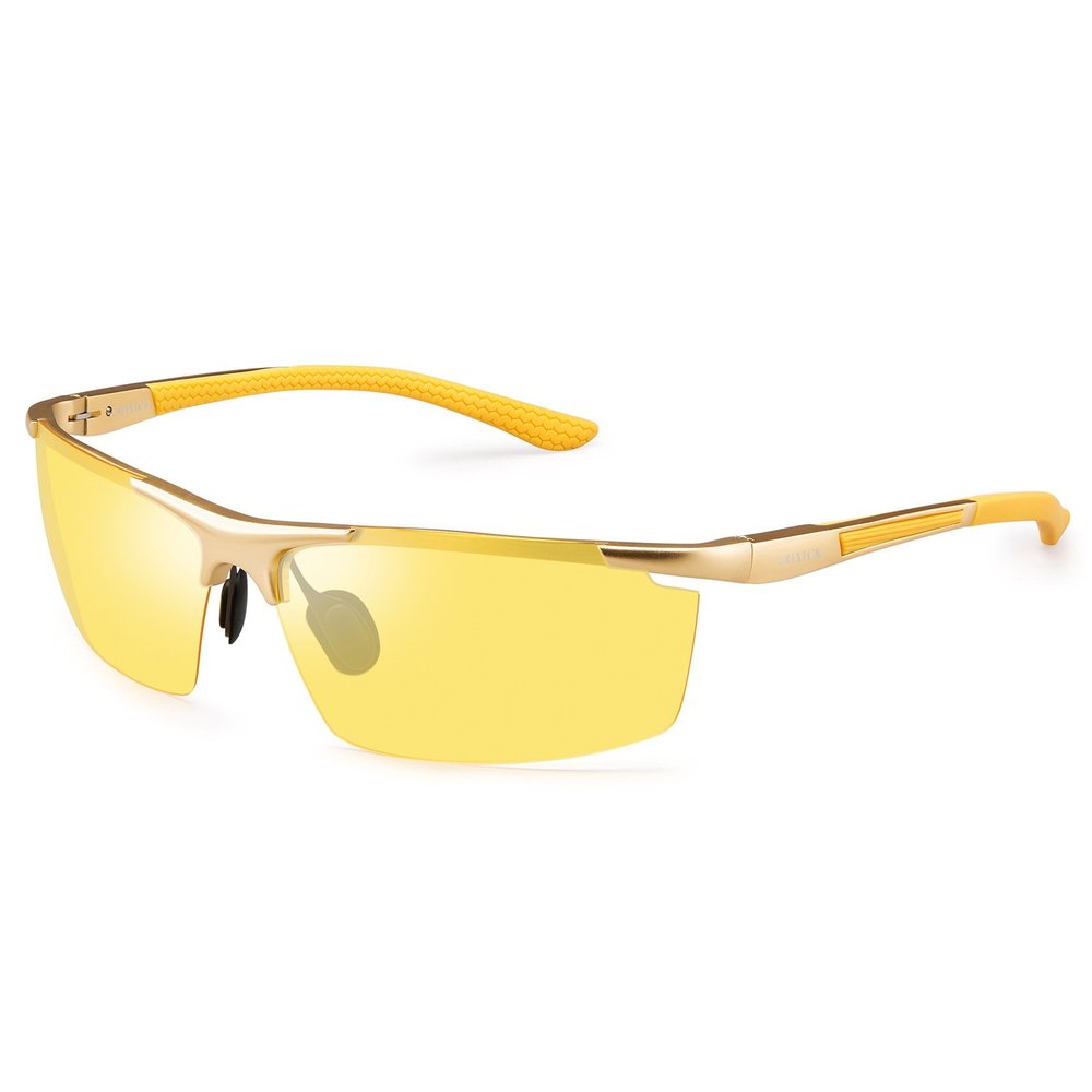 SOXICK Polarized Night Vision Glasses for Men and Women Yellow Safety Driving Glasses with UV Protection and Anti Glare