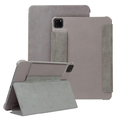 Alto Leather Folio Case Compatible with Apple iPad Air 11 Inch M2 2024, iPad Air and iPad Pro 10.9 inch and 11 inch, Premium Italian Leather Sleeve Case (Cement Gray)