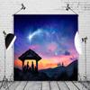 BELECO Fabric 8x6ft Birth of Jesus Backdrop Manger Nativity Scene Backdrop Jesus Holy Night Nativity Photo Background Kids Bithday Baby Shower Banner Religion Christian Party Decor Photo Studio Props view 2
