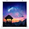 BELECO Fabric 8x6ft Birth of Jesus Backdrop Manger Nativity Scene Backdrop Jesus Holy Night Nativity Photo Background Kids Bithday Baby Shower Banner Religion Christian Party Decor Photo Studio Props view 3