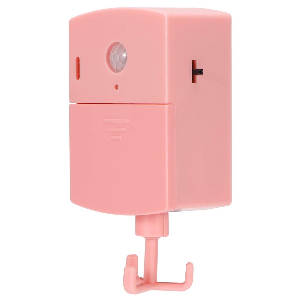 Automatic Switch Door Sensor Alarm, Home Security System ABS Door Sensor Alarm Reminder, High Sensitivity for Elderly People Living Alone(Pink)