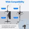 AMBITFUL Heavy Duty Light Stand with Casters, 21-31.9" Photography Tripod Stand with Adjustable Height -Foldable Design & 3 Locking Casters for Studio/Low-Angle Shooting, Softboxes & Studio Lights view 2