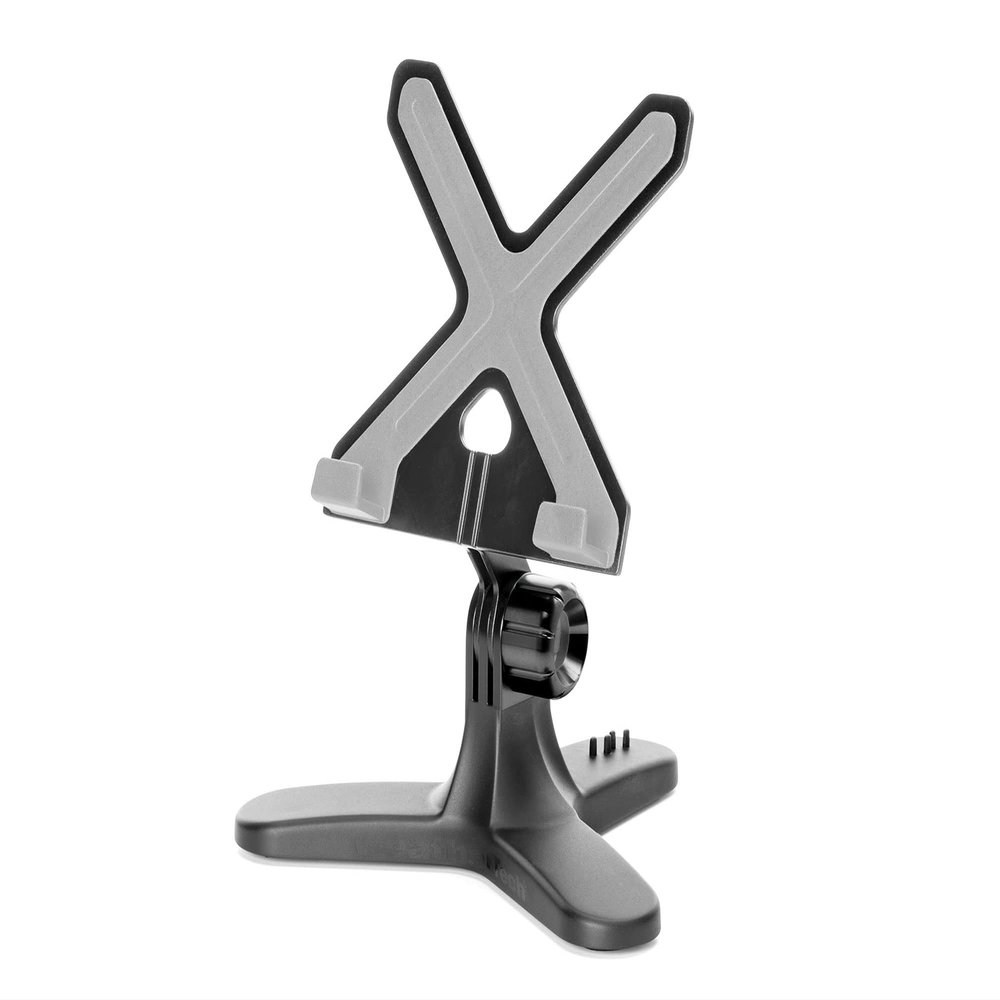 WeatherTech TabletHolder (Black/Grey) with Black Billet Knobs - Tablet Holder for Desktop, Tabletop or Kitchen Counter Top Non Slip Multi Surface Holder