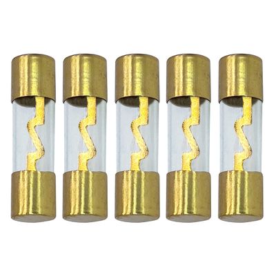 A.A AGU Fuse 50A 50 Amp Gold Glass Inline for Car/Auto/Marine Audio Stereo Amplifier Power Protection (50 Amp)