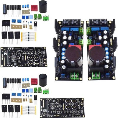 2pcs 25W Hood 1969 Amplifier Audio Board 2SC5200 HD1969 Class A Power Amplifiers AMP with 1083 Voltage Regulator (DIY)