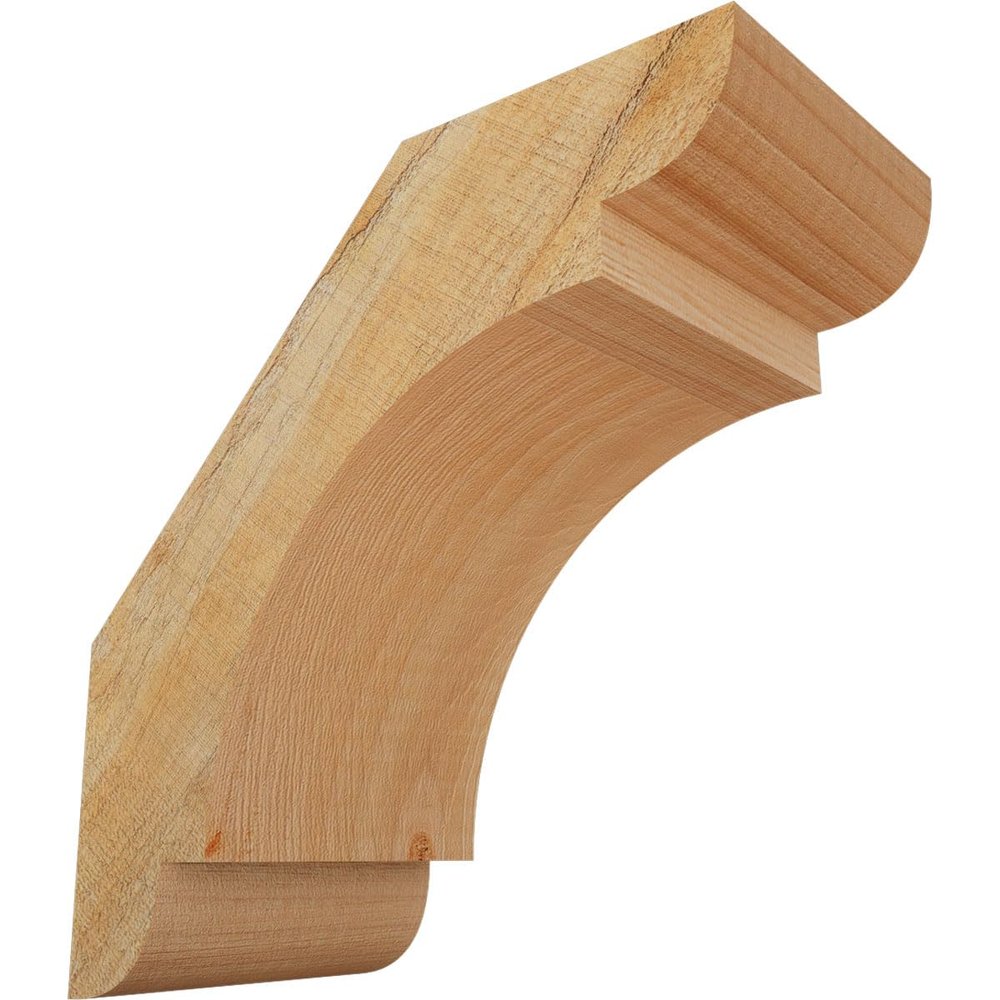 Ekena Millwork BRC04X08X08OLY00RDF 4"W x 8"D x 8"H Olympic Rough Sawn Knee Brace, Douglas Fir