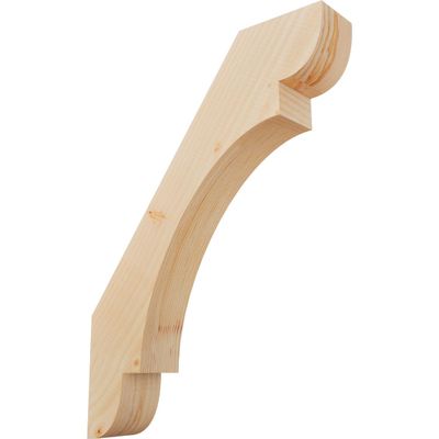 Ekena Millwork BRC04X18X24OLY00SDF 3 1/2"W x 18"D x 24"H Olympic Smooth Knee Brace, Douglas Fir
