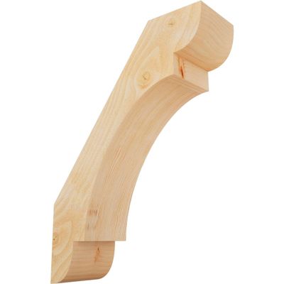 Ekena Millwork BRC06X18X24OLY00RDF 6"W x 18"D x 24"H Olympic Rough Sawn Knee Brace, Douglas Fir