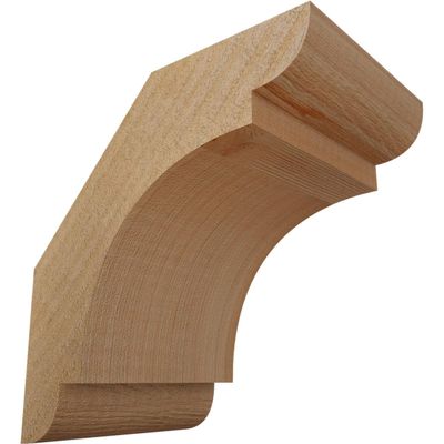 Ekena Millwork BRC04X06X06OLY00RDF 4"W x 6"D x 6"H Olympic Rough Sawn Knee Brace, Douglas Fir