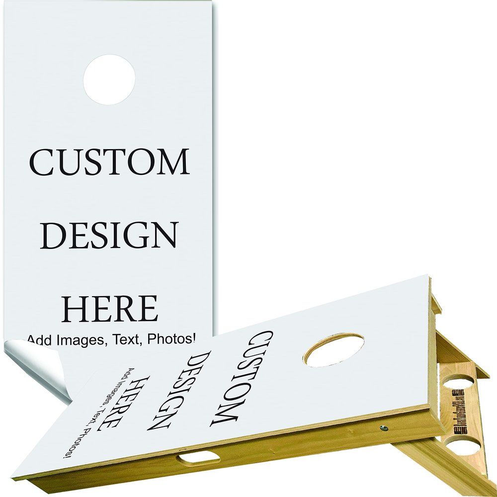 Custom Cornhole Board Vinyl Wrap Decals (Set of 2) Create Your Own Bean Bag Toss Wrap Stickers