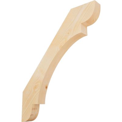 Ekena Millwork BRC04X34X40OLY00RDF 4"W x 34"D x 40"H Olympic Rough Sawn Knee Brace, Douglas Fir