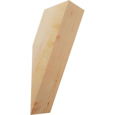 Ekena Millwork BRC06X10X22TRA00RDF 6"W x 10"D x 22"H Traditional Rough Sawn Knee Brace, Douglas Fir