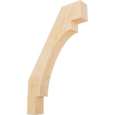 Ekena Millwork BRC04X22X34MRC00RDF 4"W x 22"D x 34"H Merced Rough Sawn Knee Brace, Douglas Fir
