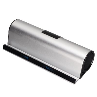 Heayzoki Bluetooth Speaker,2 in 1 Tablet Pillow Phone Holder for Desk Portable Stereo Speaker Dual Drivers Rechargeable Stylish Tablet Stand Desk Soundbar for Home