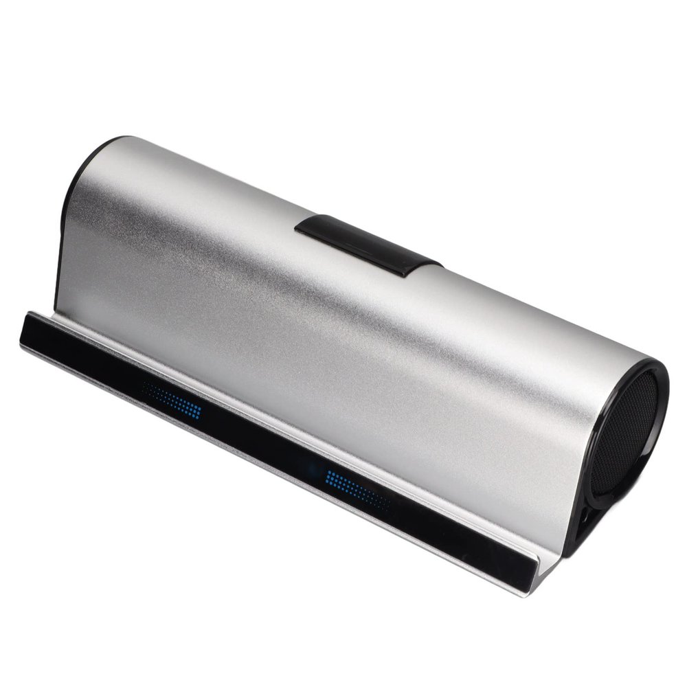 Heayzoki Bluetooth Speaker,2 in 1 Tablet Pillow Phone Holder for Desk Portable Stereo Speaker Dual Drivers Rechargeable Stylish Tablet Stand Desk Soundbar for Home