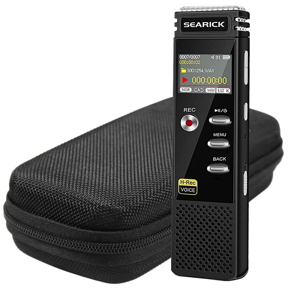 Maoershan Carry Travel Case Cover for Searick Voice Recorder Searick 48GB 3343 Hours Portable Voice Activated Upgraded Mini Digital Tape Recorder (CASE ONLY)