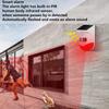 Solar Strobe Light with Motion Detector: Solar Alarm Light 120db Sound Security Siren Low False Alarm Rate Arm/Disarm by Remote Controller IP65 Waterproof for Home, Farm, Barn, Yard -DC Charging view 2