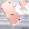 IDweel for iPod Touch Case with 2 Screen Protectors, 3 in 1 Hard PC Case + Silicone Shockproof for Kids Heavy Duty Hard Case Cover for iPod Touch 7th/6th/5th Generation,Rose Gold view 4