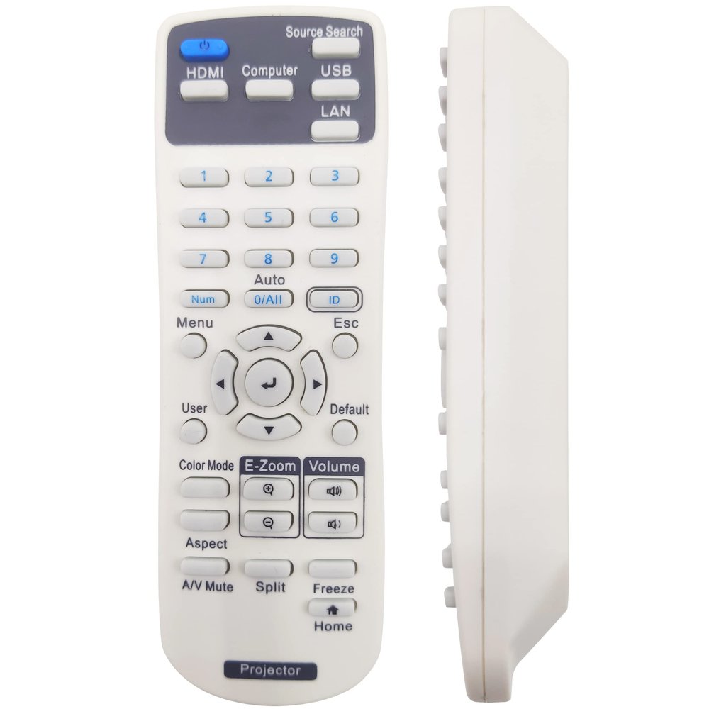 INTECHING 2198635 Projector Remote Control for Epson BrightLink EB-735Fi, Home Cinema 1080, PowerLite 992F/ E20/ EB-720/ EB-725W/ EB-L200SW/ EB-L520U/ EB-L630U/ EB-L730U/ X49