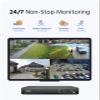 ANNKE H800 4K Security Camera System, 8MP 8CH NVR and 4X PoE Turret 4K Cameras Built-in Microphone, IP67 Weatherproof, 120dB WDR & 3D DNR, Smart IR & 100ft EXIR Night Vision(1TB HDD Included) view 4