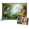 DASHAN Magic Forest Jungle Backdrop Mushroom Flower Butterfly 10x8ft Polyester Photography Background for Newborn Baby Shower Party Kids Birthday Children Portrait Banner Photo Booth Studio Props view 1