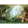 DASHAN Magic Forest Jungle Backdrop Mushroom Flower Butterfly 10x8ft Polyester Photography Background for Newborn Baby Shower Party Kids Birthday Children Portrait Banner Photo Booth Studio Props view 2