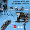 Moman Teleprompter, Metal Prompter iPad Tablets with APP Remote Control for DSLR Camera Camcorder Smartphone Mobile,for Tablets Autocue Camera Prompting,Metal Prompter Kit(MT12,12inch) view 4