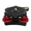 64 Leveling Base, Anodic Oxidation Black Triple Wheel Leveler Bubble Level Adjusting Multi Directional for Ball Head for SLR Camera view 1