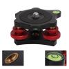 64 Leveling Base, Anodic Oxidation Black Triple Wheel Leveler Bubble Level Adjusting Multi Directional for Ball Head for SLR Camera view 2