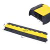 YELACK Cable Ramp Cable Protector Ramps Wire Hose Protective 2 Channel Traffic Rubber Plastic Cord Cover Speed Bump for Asphalt Concrete Gravel Driveway Outdoor, 4 Pack view 2