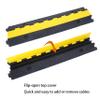 YELACK Cable Ramp Cable Protector Ramps Wire Hose Protective 2 Channel Traffic Rubber Plastic Cord Cover Speed Bump for Asphalt Concrete Gravel Driveway Outdoor, 4 Pack view 3