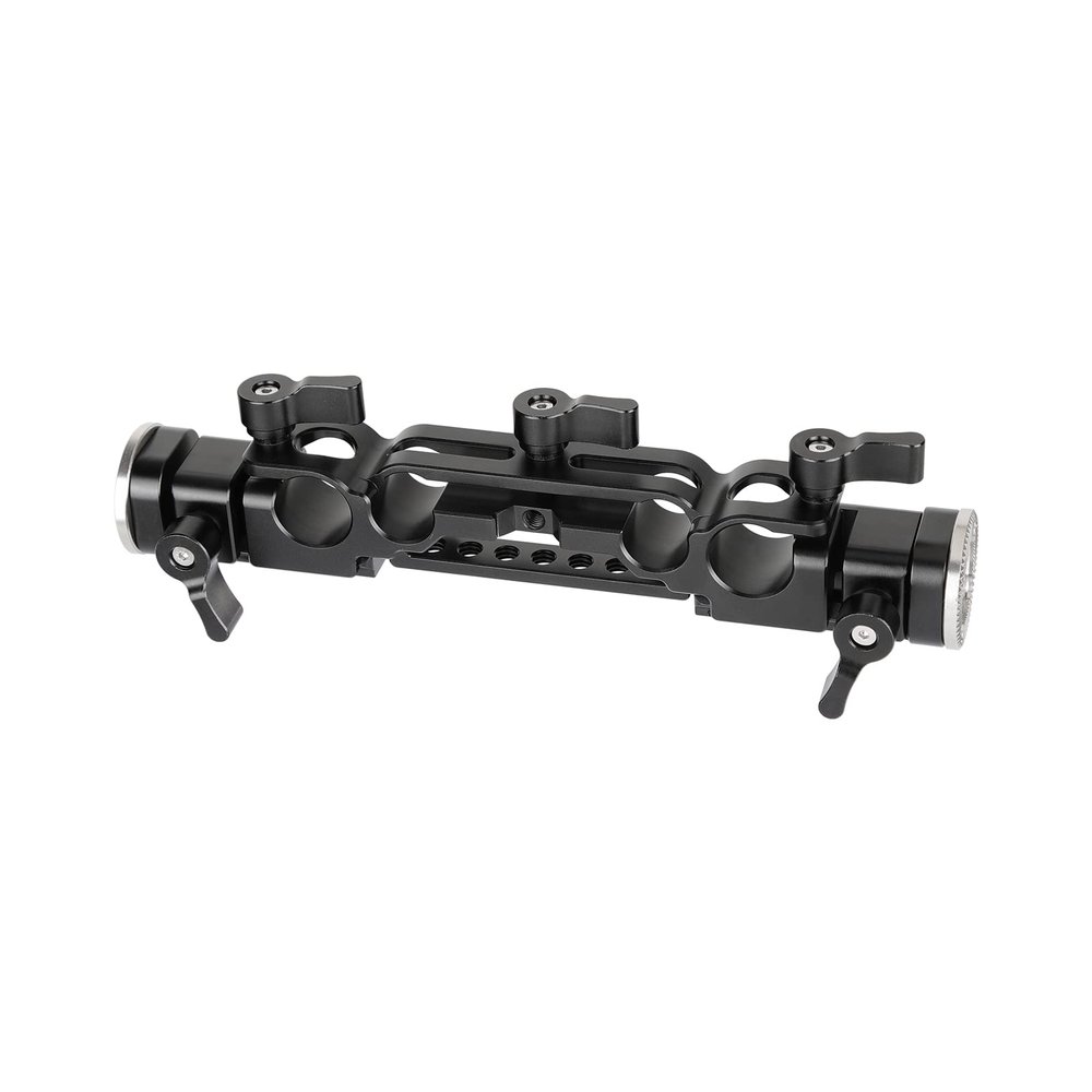 CAMVATE 15mm & 19mm Railblock Rod Clamp with Extendable(198mm to 255mm) Rosette M6 Mounts for Shoulder Mount Rig - 3007