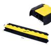 YELACK Cable Ramp Cable Protector Ramps Wire Hose Protective 2 Channel Traffic Rubber Plastic Cord Cover Speed Bump for Asphalt Concrete Gravel Driveway Outdoor, 3 Pack view 2