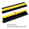 YELACK Cable Ramp Cable Protector Ramps Wire Hose Protective 2 Channel Traffic Rubber Plastic Cord Cover Speed Bump for Asphalt Concrete Gravel Driveway Outdoor, 3 Pack view 3