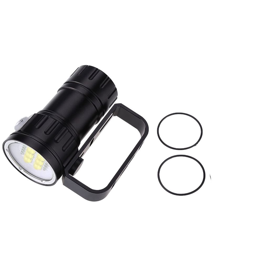 OUKENS Outdoor Security/Flood Lighting Diving Light, 28800 Lumens Video Camera Photography Dive LED Flashlight, Rechargeable Torch, 80M Underwater,