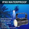 OUKENS Outdoor Security/Flood Lighting Diving Light, 28800 Lumens Video Camera Photography Dive LED Flashlight, Rechargeable Torch, 80M Underwater, view 2