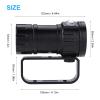 OUKENS Outdoor Security/Flood Lighting Diving Light, 28800 Lumens Video Camera Photography Dive LED Flashlight, Rechargeable Torch, 80M Underwater, view 3