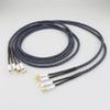 One Pair HiFi Silver Plated Speaker Cable Hi-end OCC Speaker Wire for Hi-fi Systems Y Plug Banana Plug (Color : Banana to Spade, Size : 2.5m) view 2
