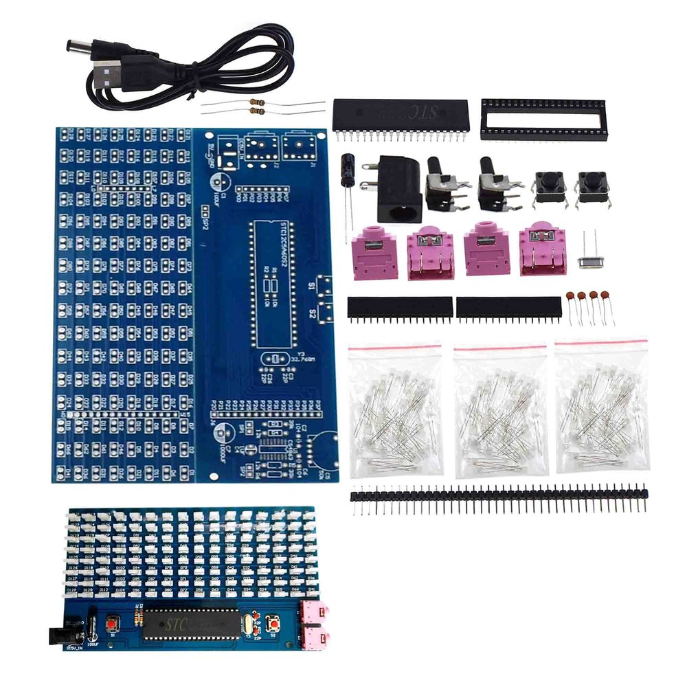DIY Kits microcontroller Board Music Spectrum Display 8 16 mm LED Audio Level Indicator (DIY kit)