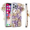 MyCellCovers for iPhone 12 & iPhone 12 Pro (Open Camera Hole) Full Diamond with Ornaments Case Cover - Ultimate Multi Ornament Purple view 1