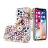 MyCellCovers for iPhone 12 & iPhone 12 Pro (Open Camera Hole) Full Diamond with Ornaments Case Cover - Ultimate Multi Ornament Purple view 3