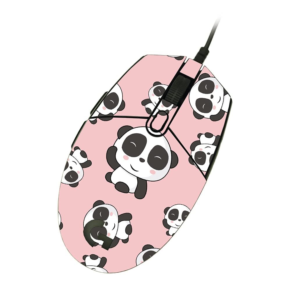 MightySkins Skin Compatible with Logitech G203 Lightsync/Prodigy - Panda Hello | Protective, Durable, and Unique Vinyl Decal wrap Cover | Easy to Apply, Remove, and Change Styles | Made in The USA