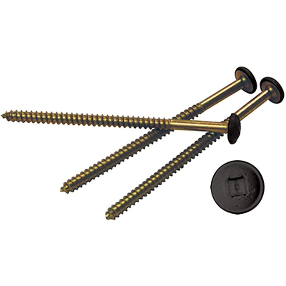 3" Lifetime Vinyl Painted Screws, Musket Brown (4/Bag)