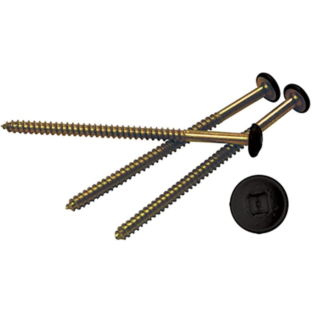 3" Lifetime Vinyl Painted Screws, Black (6/Bag)