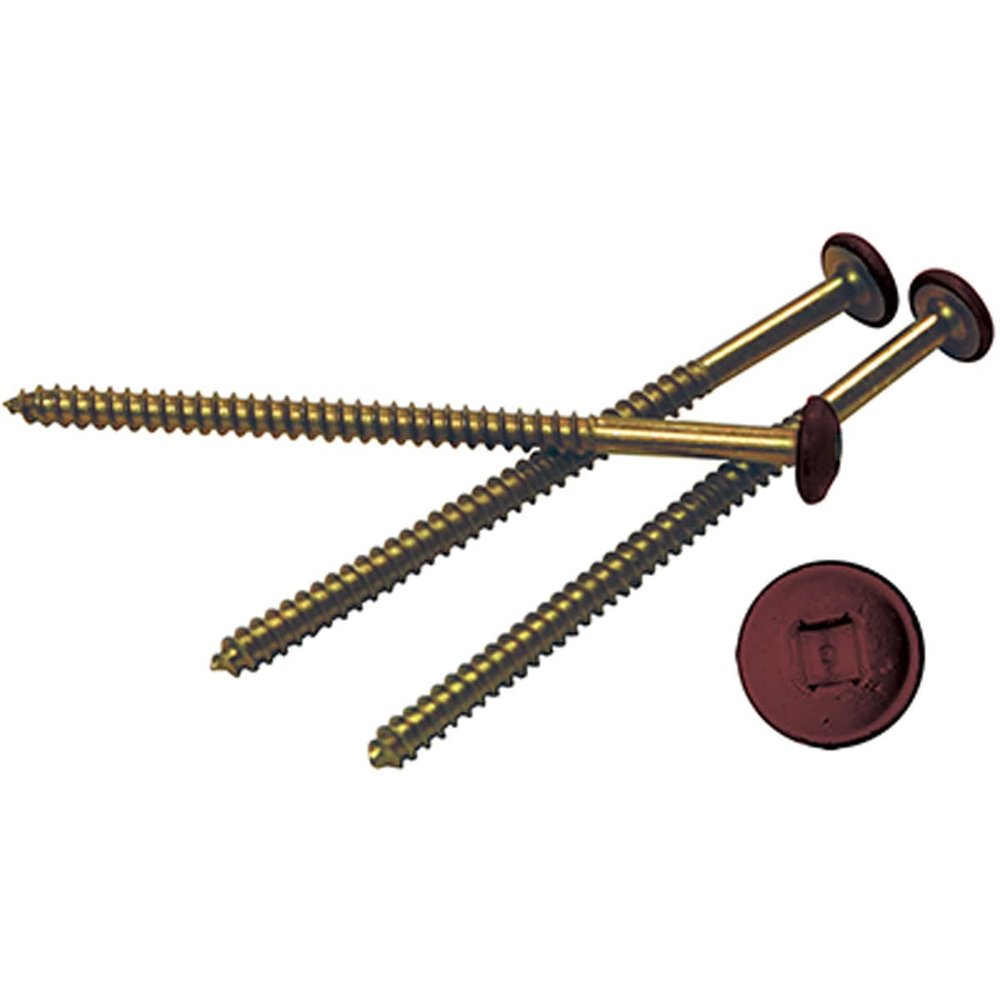 3" Lifetime Vinyl Painted Screws, Bordeaux (6/Bag)