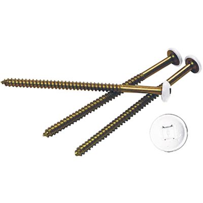 3" Lifetime Vinyl Painted Screws, Bright White (4/Bag)